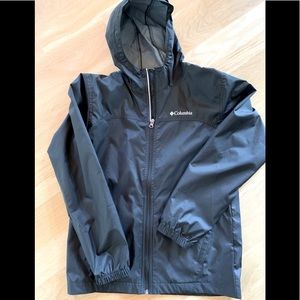 Columbia Rain Jacket - Black, Youth Large